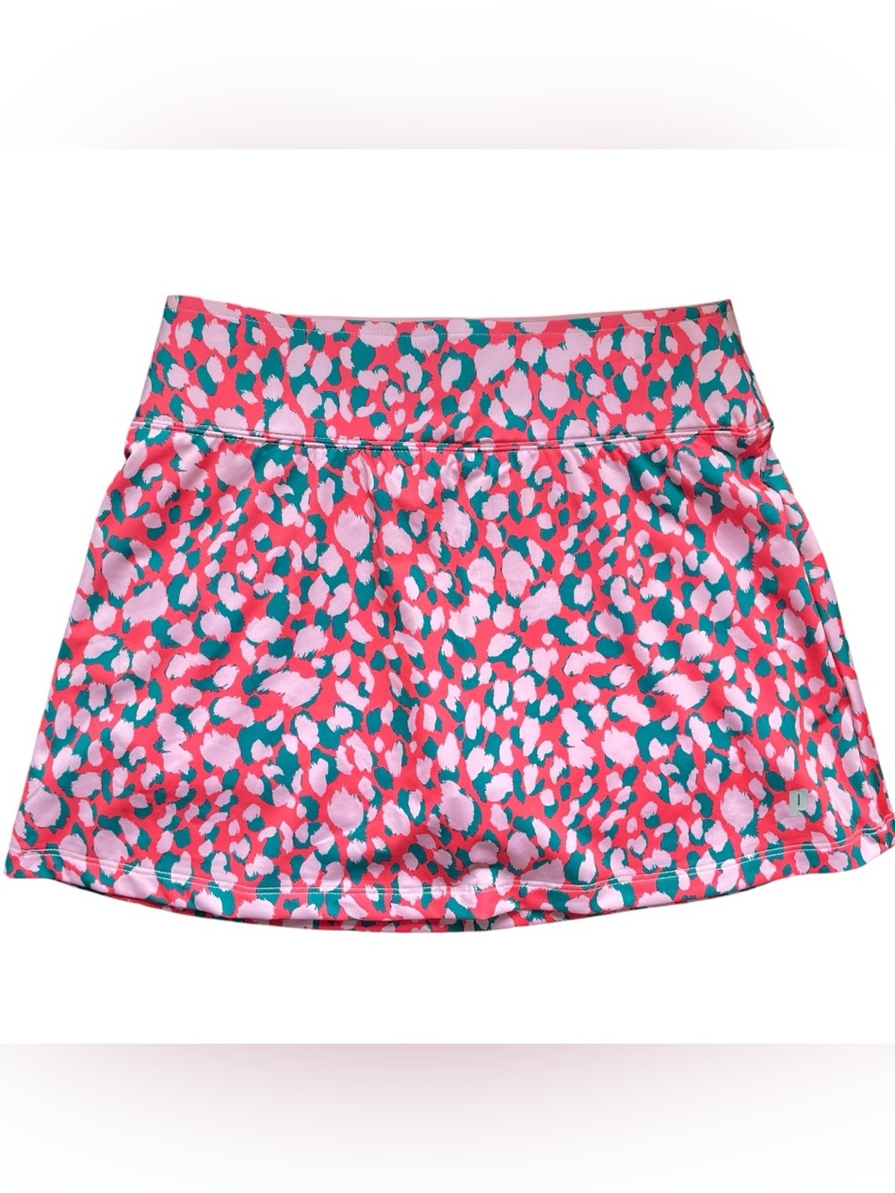 PRINCE NWOT Vibrant Pink Teal Printed Athletic Skort
